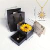 Zircon Sunflower Pendant Necklace Gift Set
