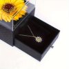 Zircon Sunflower Pendant Necklace Gift Set