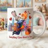Zoo Friends Town Everything I Care About You - Personalized White Mug - Gift For Couple, Valentine | HH01 ZTP