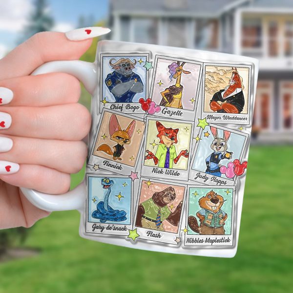 ZTP Zoo Friends Town - Personalized White Edge-to-Edge Mug - Gift For Fan Movies HH01