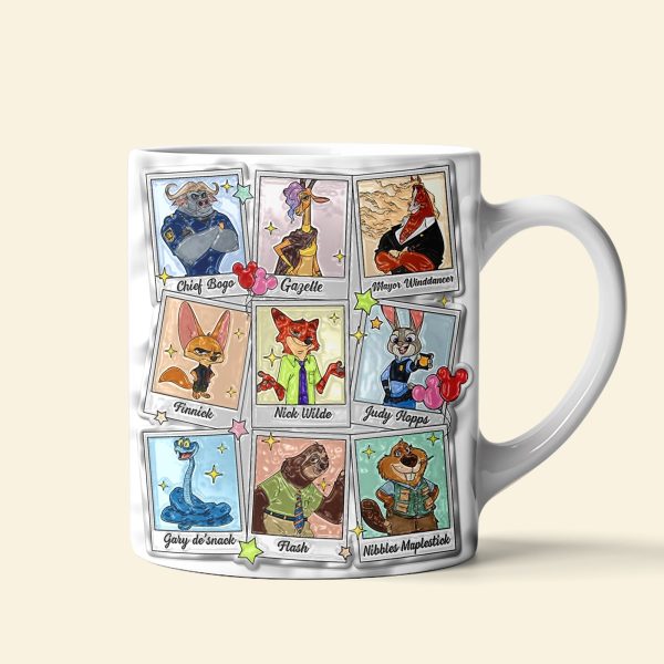 ZTP Zoo Friends Town - Personalized White Edge-to-Edge Mug - Gift For Fan Movies HH01